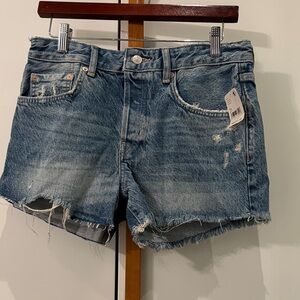 We The Free Distressed Blue Jean Shorts